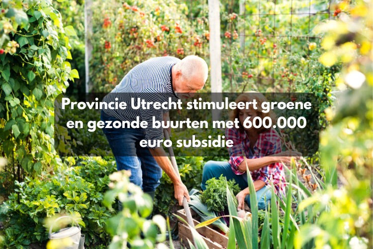 Provincie Utrecht stimuleert groene en gezonde buurten met 600.000 euro subsidie